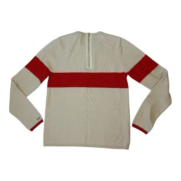 Frances Valentine Sweater Womens Size XS Spencer Crewneck XO Oatmeal Orange - Picture 3 of 16